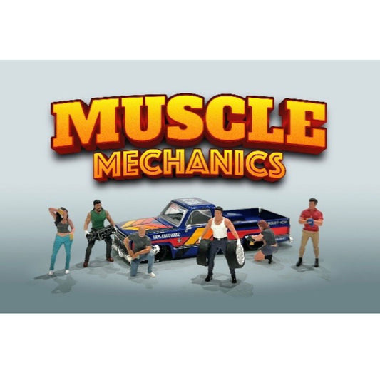 American Diorama AD-2417 1/64 フィギュア マッスルメカニックス 6個セット