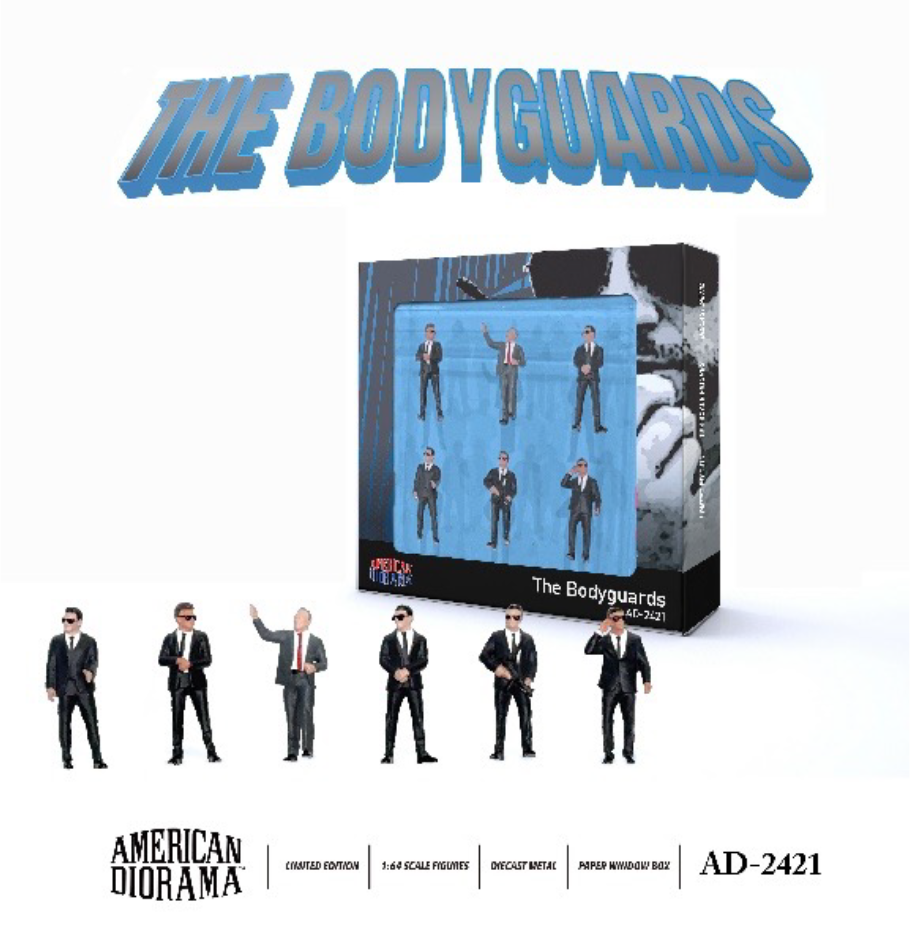 American Diorama AD-2421 1/64 フィギュア ボディーガード 6個セット