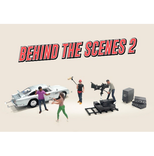 American Diorama AD-2428 1/64 フィギュア 舞台裏2 9個セット(フィギュア4個・アクセサリー5個)