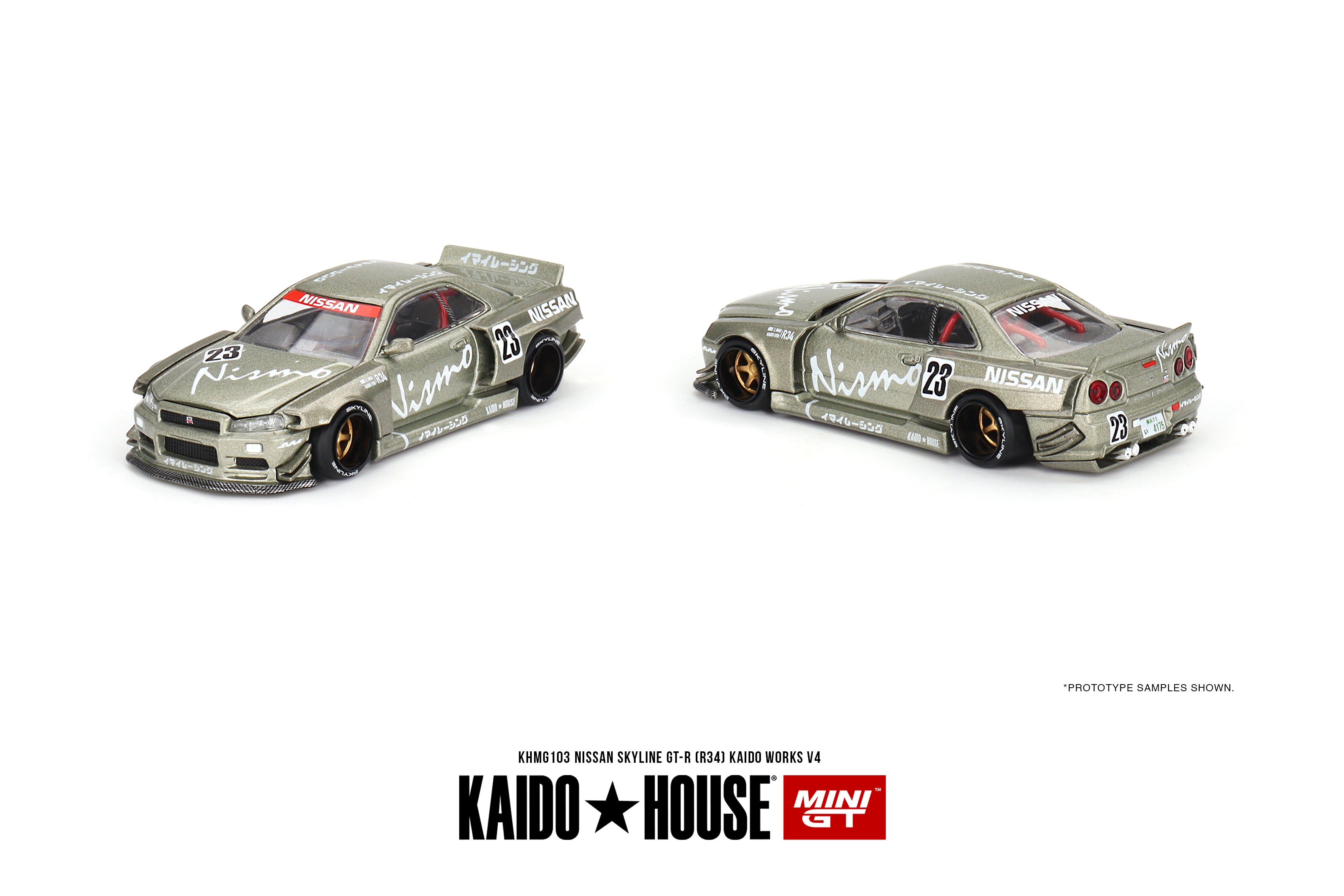 MINI GT KHMG103 1/64 Nissan スカイライン GT-R R34 Kaido Works V4 