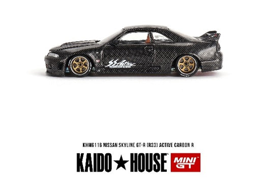 MINI GT KHMG116 1/64 Nissan スカイライン GT-R R33 Active Carbon R(右ハンドル)