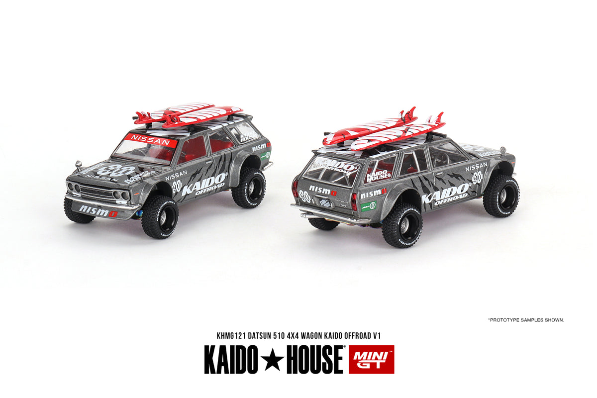 MINI GT KHMG121 1/64 ダットサン KAIDO 510 ワゴン 4x4 Kaido Offroad V1(右ハンドル)