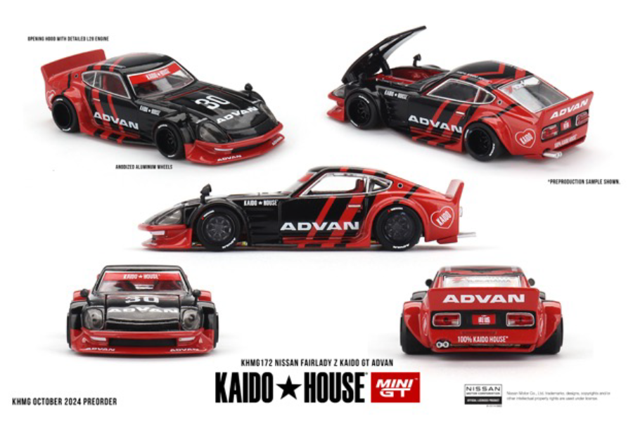 MINI GT KHMG172 1/64 Nissan フェアレディ Z Kaido GT ADVAN(右 MINI GT KHMG172 1/64 Nissan フェアレディ Z Kaido GT ADVAN(右