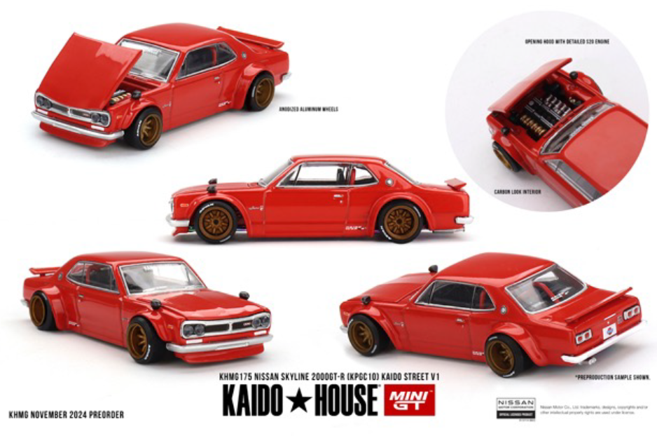 MINI GT KHMG175 1/64 Nissan スカイライン 2000GT-R(KPGC10) Kaido MINI GT KHMG175 1/64 Nissan スカイライン 2000GT-R(KPGC10) Kaido