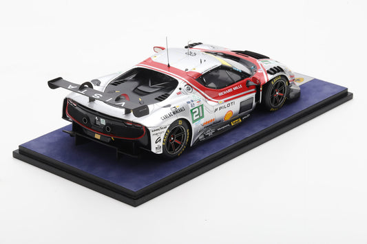 【2026年4月以降発売予定】 Looksmart LS18LM056 1/18 Ferrari 296 LMGT3 No.21 VISTA AF CORSE 2nd LMGT3 class Le Mans 24H 2025 F. Heriau - S. Mann - A. Rovera