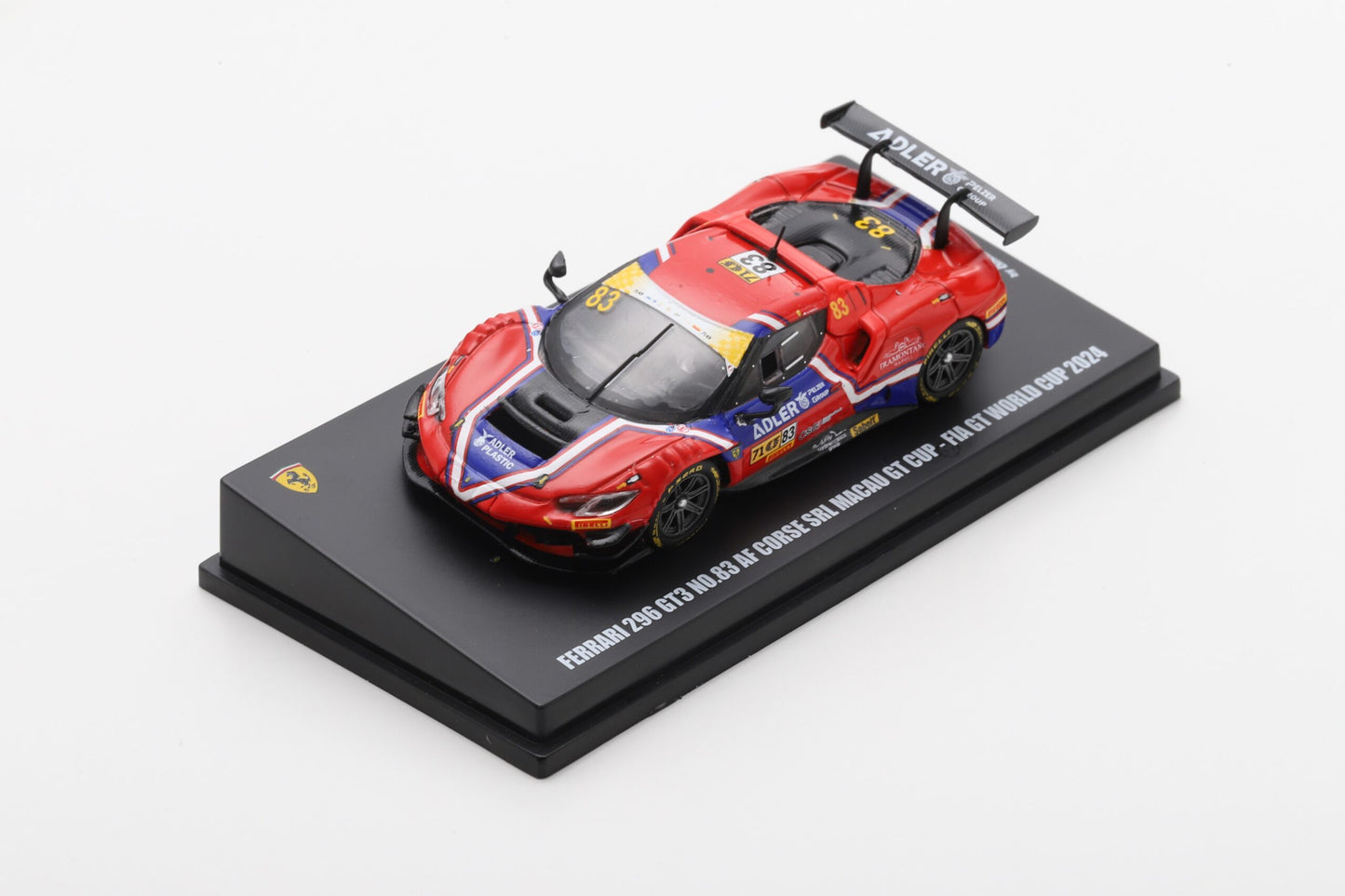 【2026年3月以降発売予定】 Looksmart LS64014 1/64 Ferrari 296 GT3 No.83 AF CORSE SRL Macau GT Cup - FIA GT World Cup 2024 Antonio Fuoco