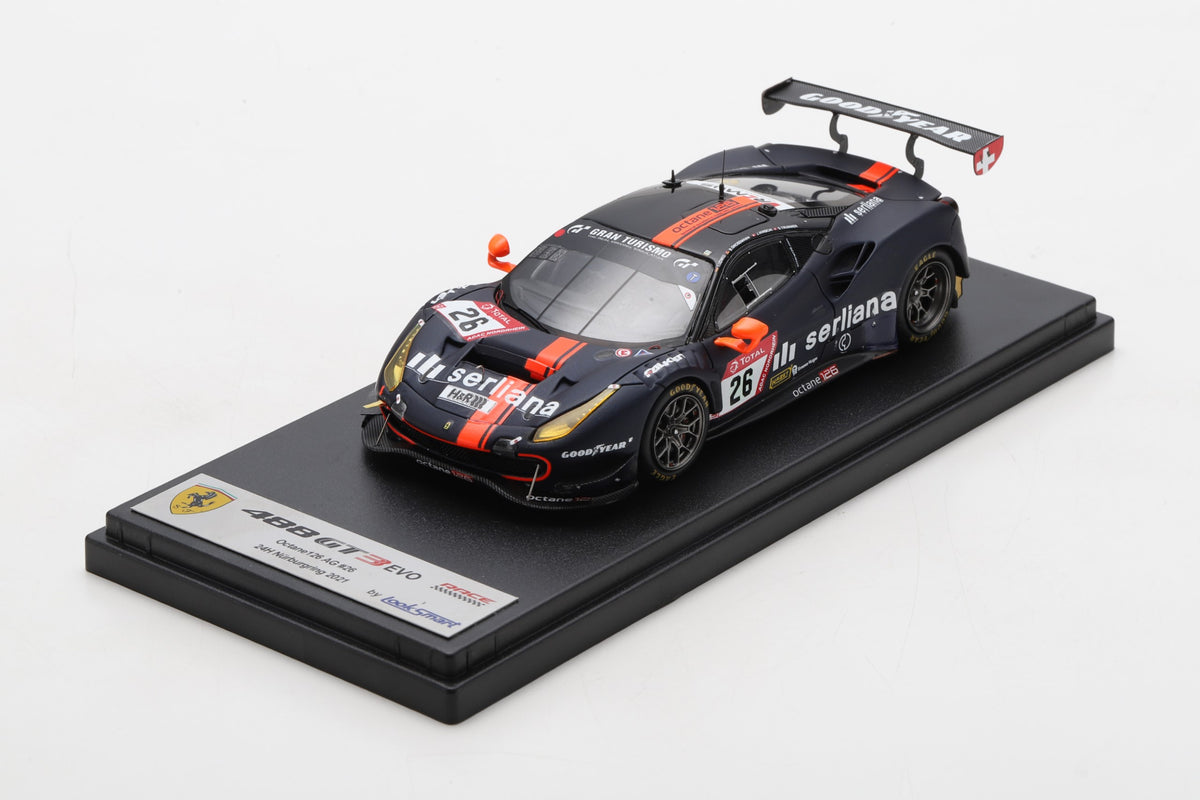 Looksmart LSRC097 1/43 Ferrari 488 GT3 EVO No.26 octane126 AG 24H Nürburgring 2021B. Grossmann - S. Trummer - J. Hirschi - L. Ludwig