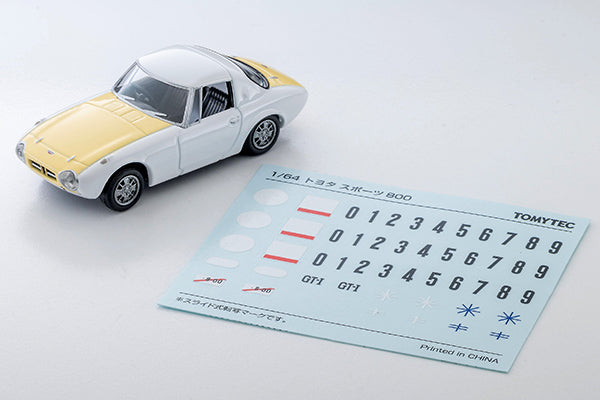 【2026年11月発売予定】 TLV 1/64 LV-215b トヨタ スポーツ800 カスタムカラー仕様 (白/黄) 65年式