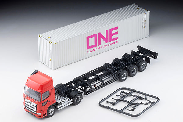 TLV 1/64 LV-N292d 日野プロフィア 40ft海上コンテナトレーラ (東邦車輛TC36H1C34)オーシャンネットワークエクスプレス グレーコンテナ