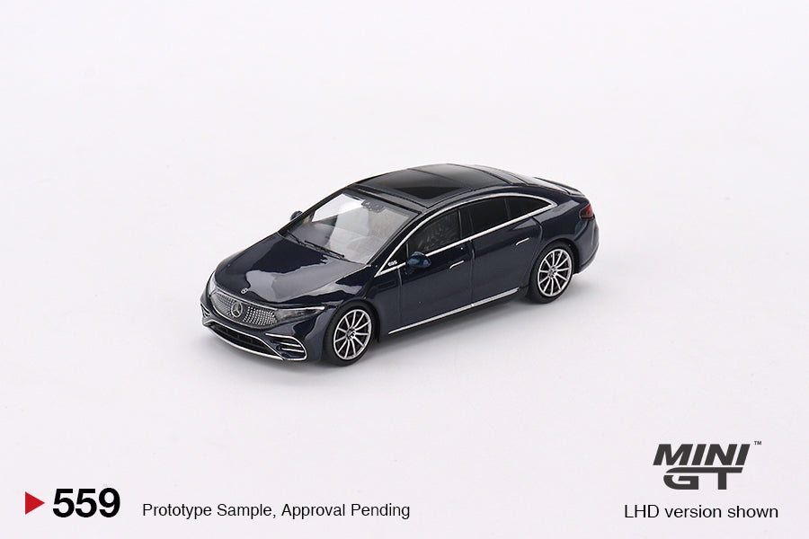 MINI GT MGT00559-R 1/64 メルセデス ベンツ EQS 580 4MATIC ナチュラルブルーメタリック(右ハンドル)