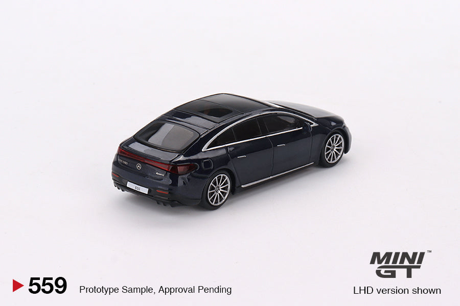 MINI GT MGT00559-L 1/64 メルセデス ベンツ EQS 580 4MATIC ナチュラルブルーメタリック(左ハンドル)