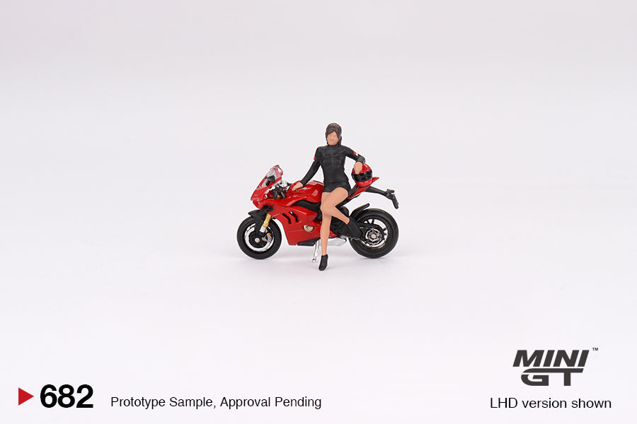 MINI GT MGT00682-L 1/64 ドゥカティ パニガーレ V4 S w/ドゥガティ ガール