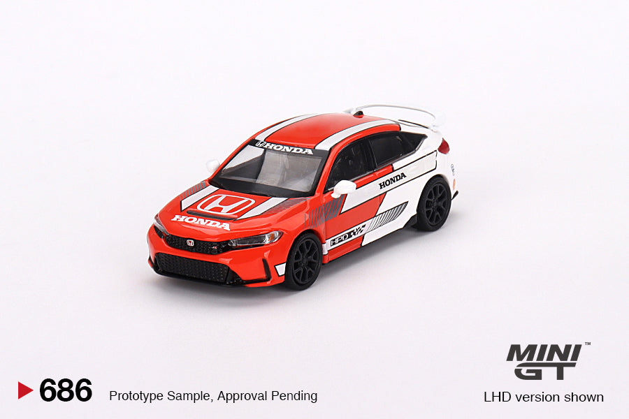 MINI GT MGT00686-L 1/64 Honda シビック Type R 2023 #1 ペースカー レッド (左ハンドル)