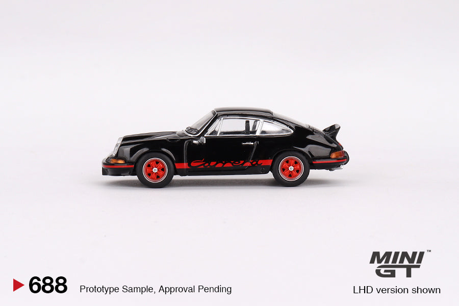 MINI GT MGT00688-R 1/64 ポルシェ 911 カレラ RS 2.7 ブラック/レッドリバリー (右ハンドル)