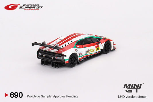 MINI GT MGT00690-L 1/64 ランボルギーニ ウラカン GT3 EVO SUPER GTシリーズ 2023 #88 "JLOC Lamborghini GT3" JLOC(左ハンドル)日本限定