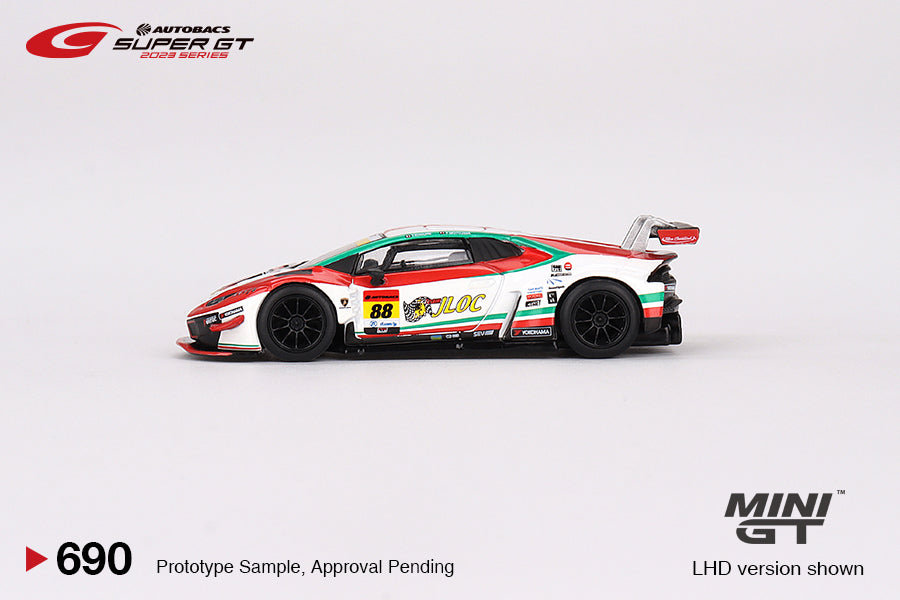 MINI GT MGT00690-L 1/64 ランボルギーニ ウラカン GT3 EVO SUPER GTシリーズ 2023 #88 "JLOC Lamborghini GT3" JLOC(左ハンドル)日本限定