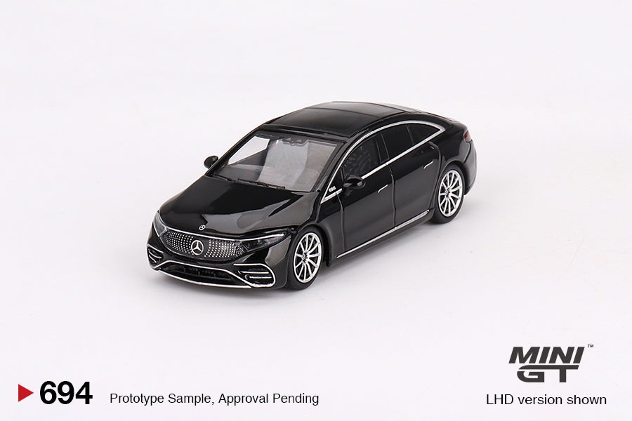 MINI GT MGT00694-L 1/64 メルセデス ベンツ EQS 580 4MATIC ブラック(左ハンドル)