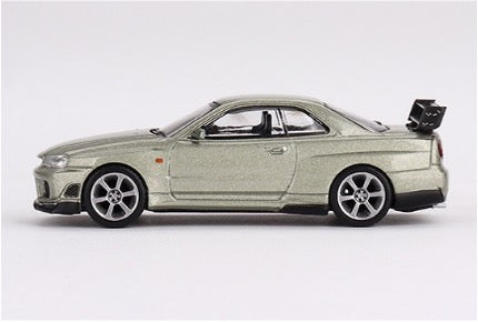 MINI GT MGT00697-R 1/64 Nissan スカイライン GT-R R34 トミーカイラ R-z ミレニアムジェイド(右ハンドル)
