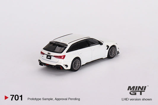 MINI GT MGT00701-L 1/64 アウディ ABT RS6-R グレイシアホワイトメタリック (左ハンドル)