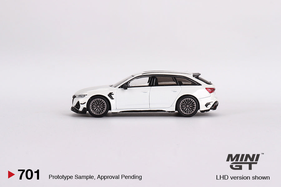 MINI GT MGT00701-L 1/64 アウディ ABT RS6-R グレイシアホワイトメタリック (左ハンドル)