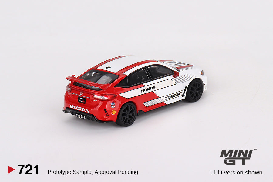 MINI GT MGT00721-L 1/64 Honda シビック Type R 2023 #2 ペースカー ホワイト(左ハンドル)
