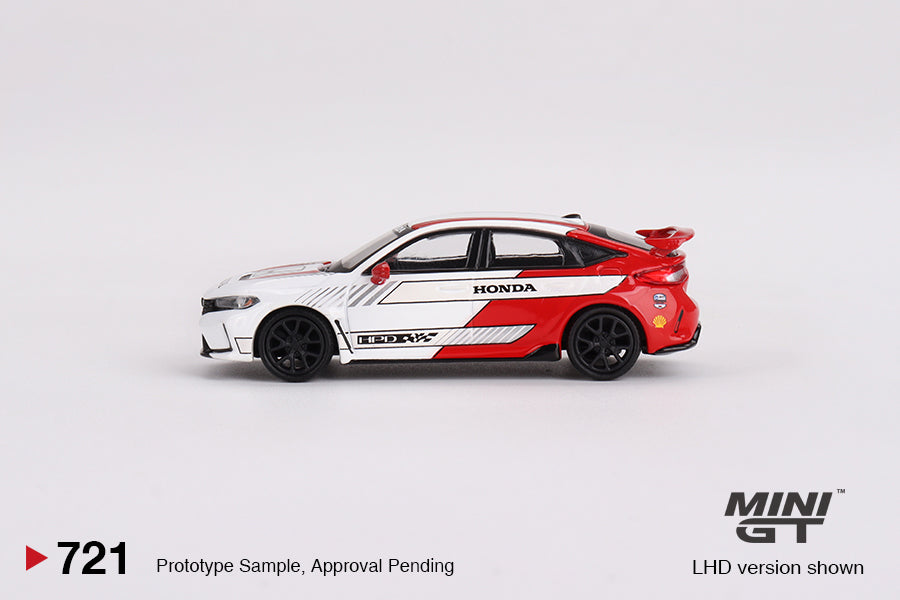 MINI GT MGT00721-L 1/64 Honda シビック Type R 2023 #2 ペースカー ホワイト(左ハンドル)