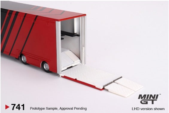 MINI GT MGT00741-L 1/64 メルセデス ベンツ アクターズ w/ レーシングトランスポーター “ADVAN”(左ハンドル)