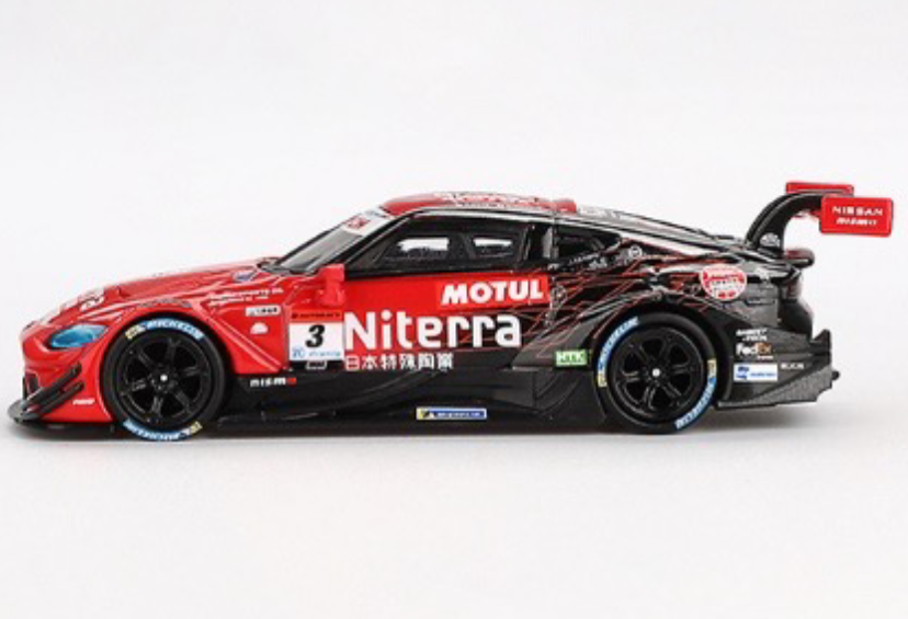 MINI GT MGT00765-BL 1/64 Nissan Z GT500 SUPER GTシリーズ 2023 #3 "Niterra MOTUL Z" NDDP RACING(左ハンドル)