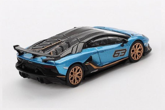 MINI GT MGT00784 1/64 ランボルギーニ アヴェンタドール SVJ 63 ブルーエーギル