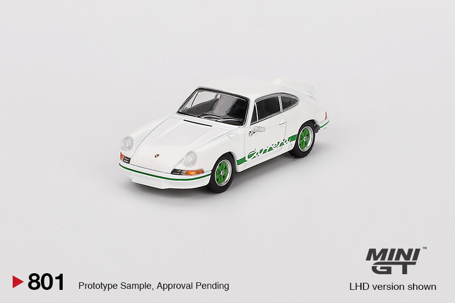 MINI GT MGT00801 1/64 ポルシェ 911 カレラ RS 2.7 グランプリホワイト/グリーンリバリー