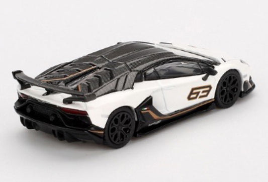 MINI GT MGT00842 1/64 ランボルギーニ アヴェンタドール SVJ 63 Bianco Asopo (ホワイト)