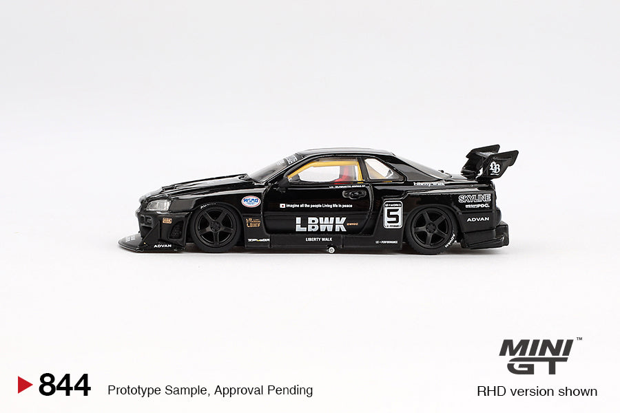 MINI GT MGT00844-R 1/64 Nissan LB-ER34 Super Silhouette スカイライン ブラック(右ハンドル)