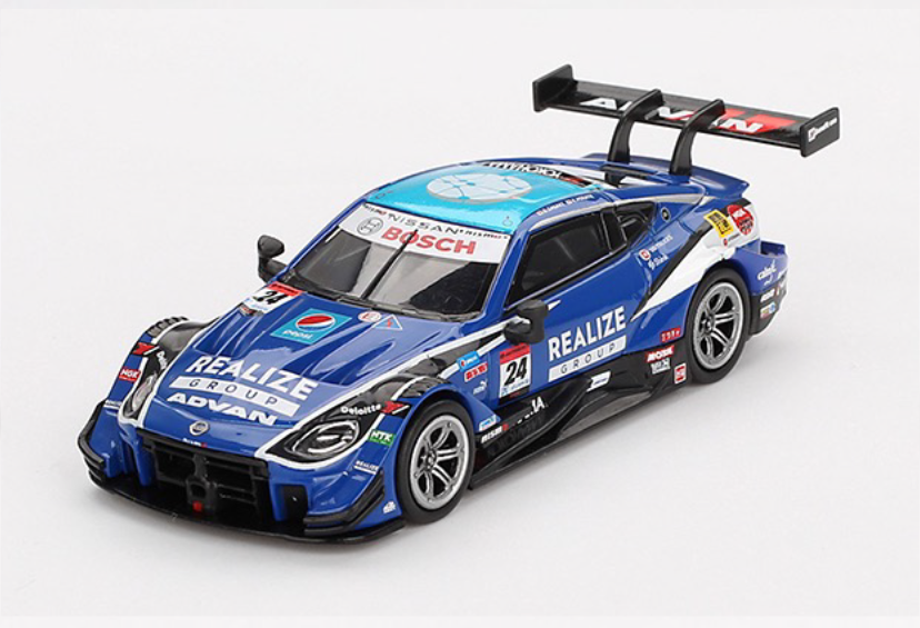 MINI GT MGT00850-BL 1/64 Nissan Z GT500 SUPER GTシリーズ 2023 #24 "REALIZE CORPORTATION ADVAN Z" KONDO RACING(左ハンドル)