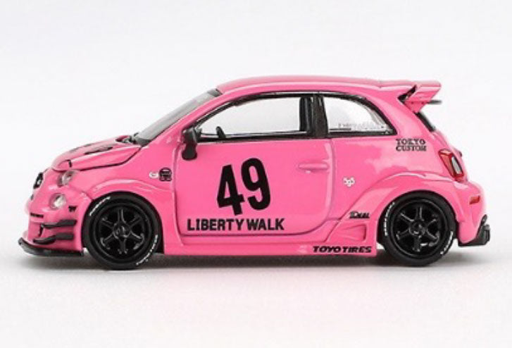 MINI GT MGT00851 1/64 アバルト 595 LB-WORKS x Abas Works ピンク