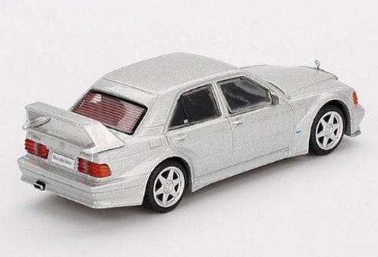 【2025年1月以降発売予定】 MINI GT MGT00852-L 1/64 メルセデス ベンツ 190E 2.5-16 エボリューション II アストラルシルバー(左ハンドル)