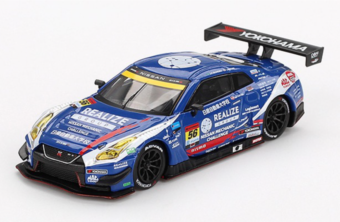 MINI GT MGT00859-BL 1/64 Nissan GT-R NISMO GT3 SUPER GTシリーズ 2023 #56 "REALIZE NISSAN MECHANIC CHALLENGE GT-R" KONDO RACING(左ハンドル) 日本限定
