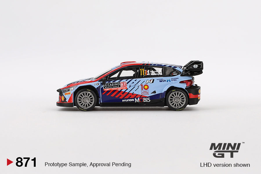 MINI GT MGT00871-L1/64 Hyundai i20 N Rally1モンテカルロラリー 2024 優勝車 #11(左ハンドル)