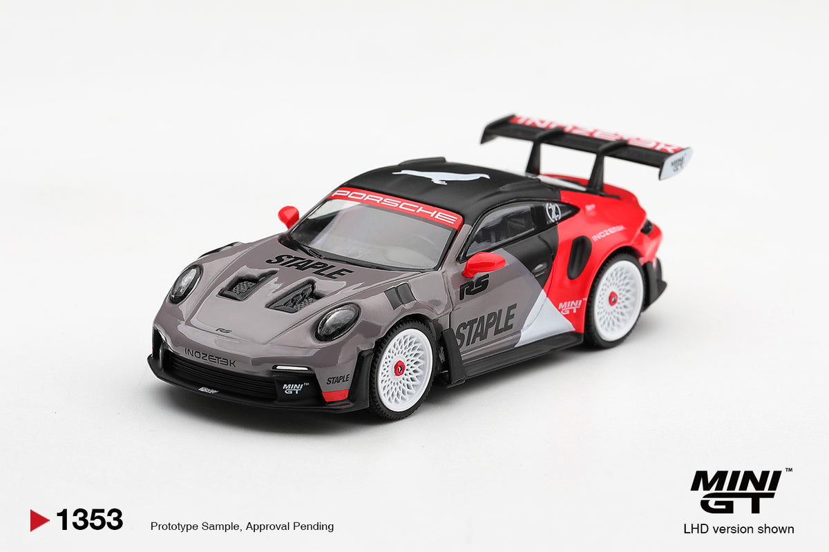 【2027年5月以降発売予定】 MINI GT MGT01353-L 1/64 Porsche 911 GT3 RS Staple x Inozetek LHD