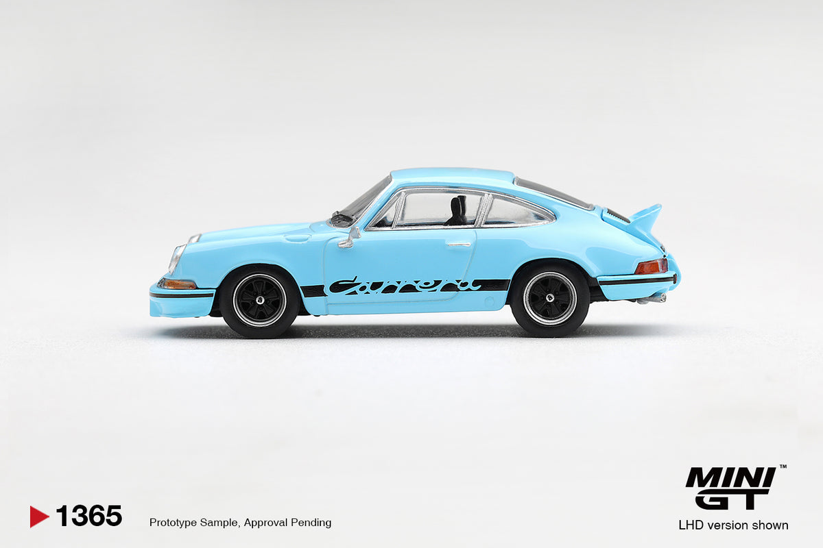【2026年11月以降発売予定】 MINI GT MGT01365-R 1/64 ポルシェ 911 カレラ RS 2.7 ガルフブルー/ブラックリバリー(右ハンドル)