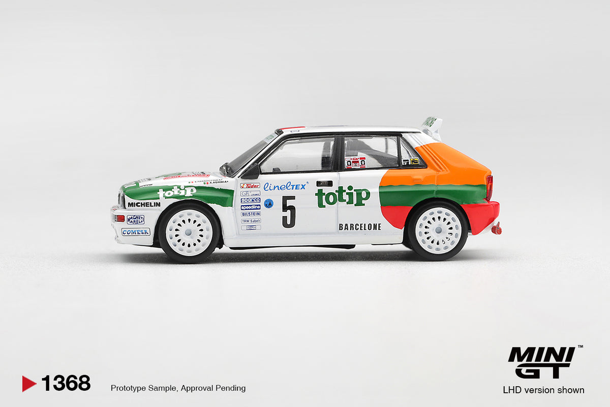 【2027年2月以降発売予定】 MINI GT MGT01368-L 1/64 ランチア デルタ HF インテグラーレ エボルツィオーネ モンテカルロ ラリー 1993 #5 (左ハンドル)