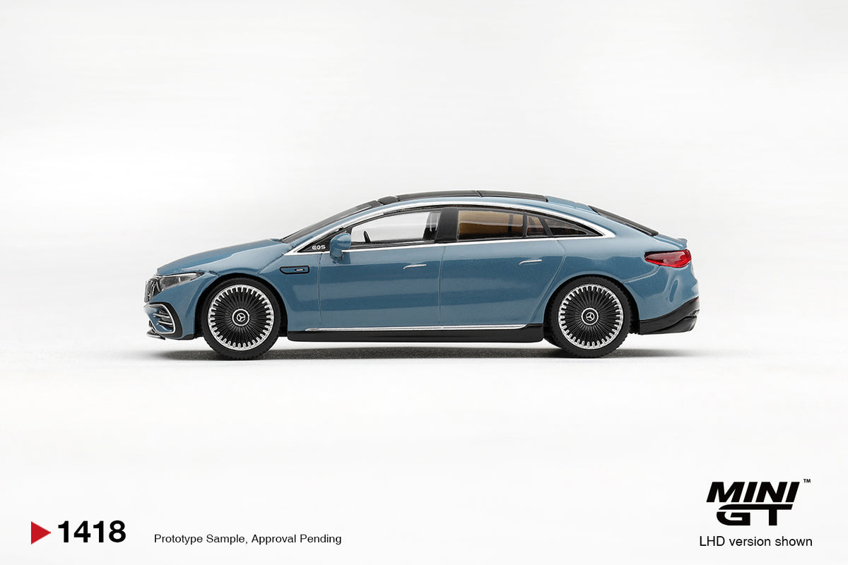 【2027年3月以降発売予定】 MINI GT MGT01418-R 1/64 Mercedes-AMG EQS 53 Blue RHD