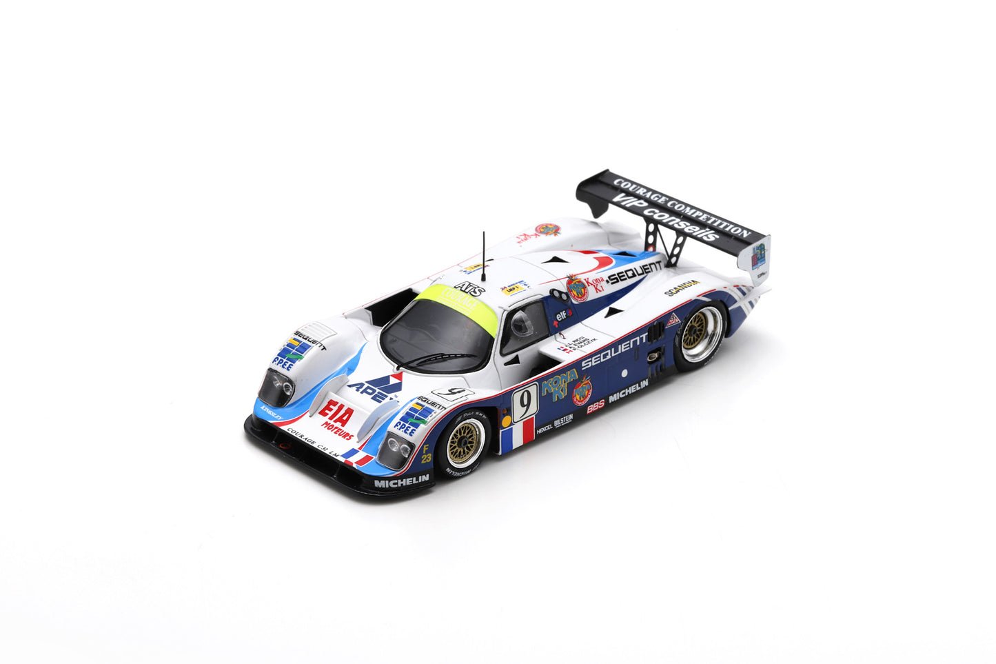 Spark S3665 1/43 Courage C 32 LM No.9 Courage Compétition 7th Le Mans 24H 1994 A. Evans - J-L. Ricci - P. Olczyk