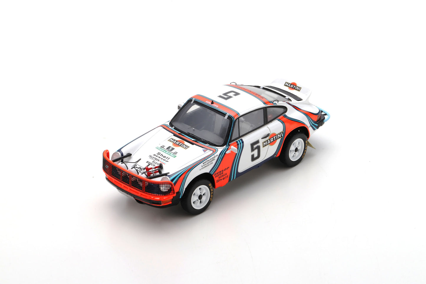 Spark S4018 1/43 Porsche 911 SC 3.0 No.5 4th Safari Rally 1978 B. Waldegaard - H. Thorszelius
