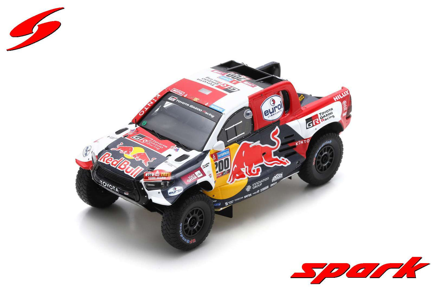 Spark S5871 1/43 TOYOTA HILUX No.200 Winner Dakar 2023 Al-Attiyah - Mathieu Baumel