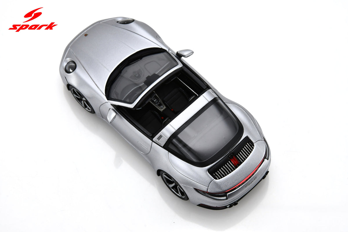 Spark S6128 1/43 Porsche 911 Targa 4S (992) - GT Silver
