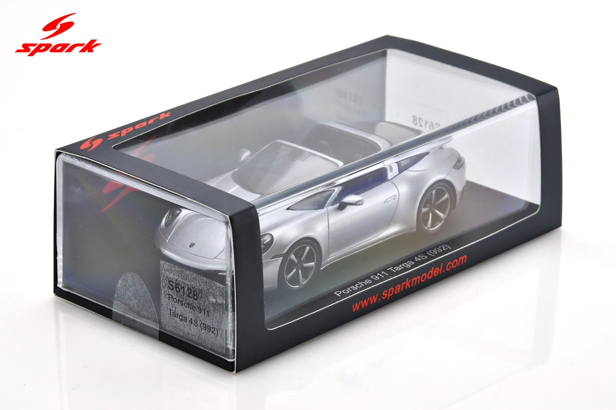 Spark S6128 1/43 Porsche 911 Targa 4S (992) - GT Silver