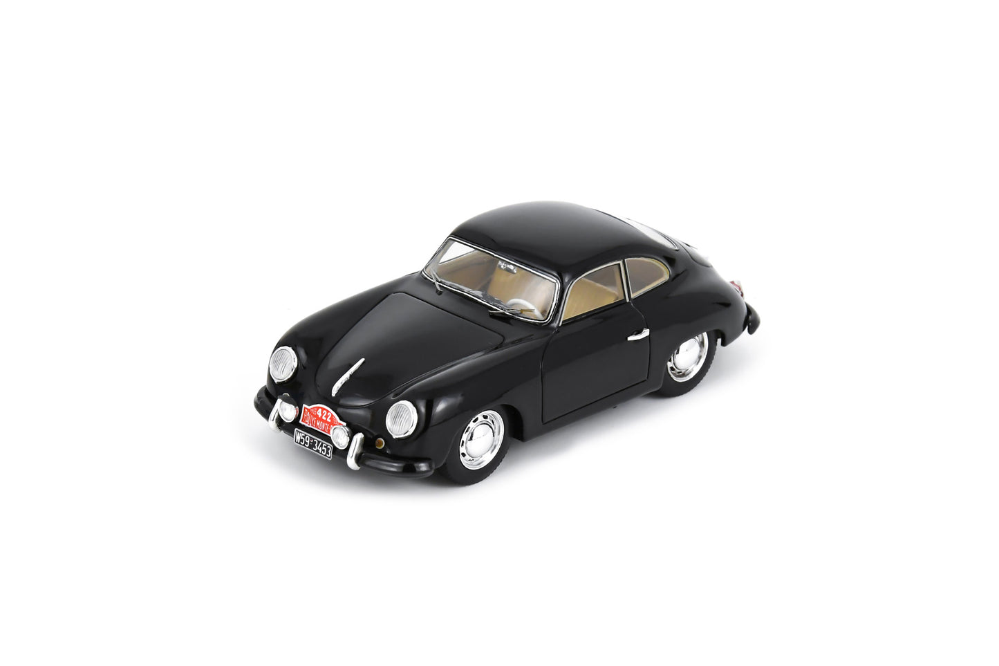 Spark S6133 1/43 Porsche 356 1500 No.422 Monte Carlo Rally 1953 R. von Frankenberg - K.O Bendix Black