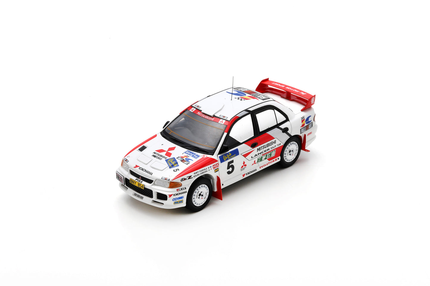 Spark S6508 1/43 Mitsubishi Lancer EVOLUTION Ⅲ No.5 8th Rally Hong Kong - Beijing 1995 K. Shinozuka - P. Kuukkala
