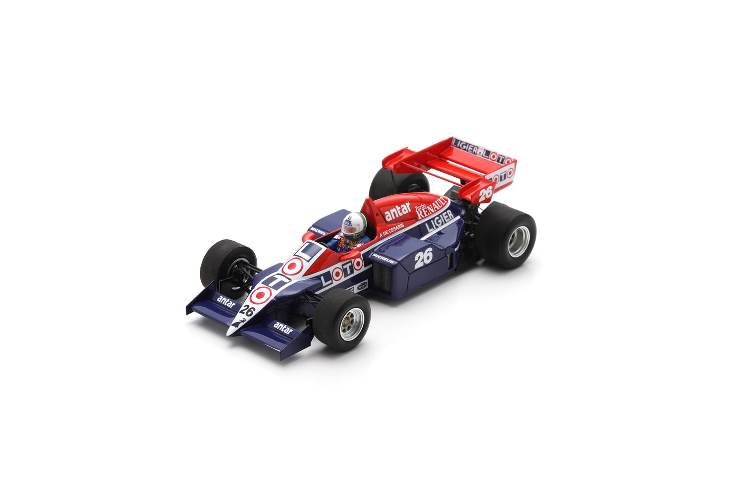 Spark S7420 1/43 Ligier JS23B No.26 European GP 1984 Andrea de Cesaris
