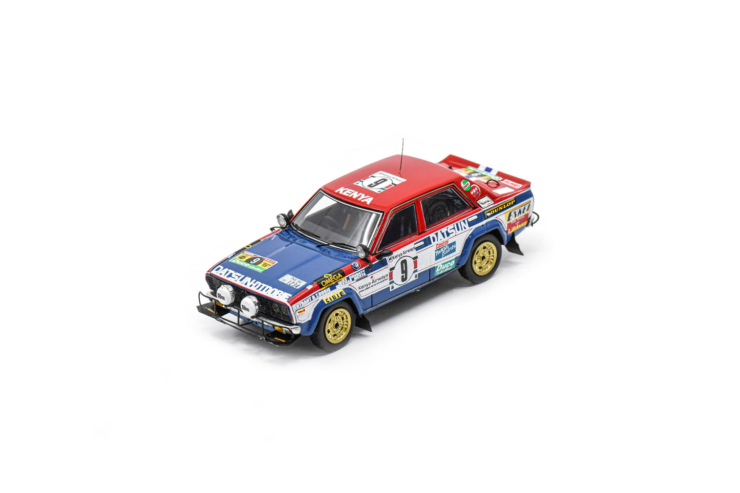 Spark S7766 1/43 Datsun Violet 160J GT No.9 Winner East African Safari 1979 S. Mehta - M. Doughty